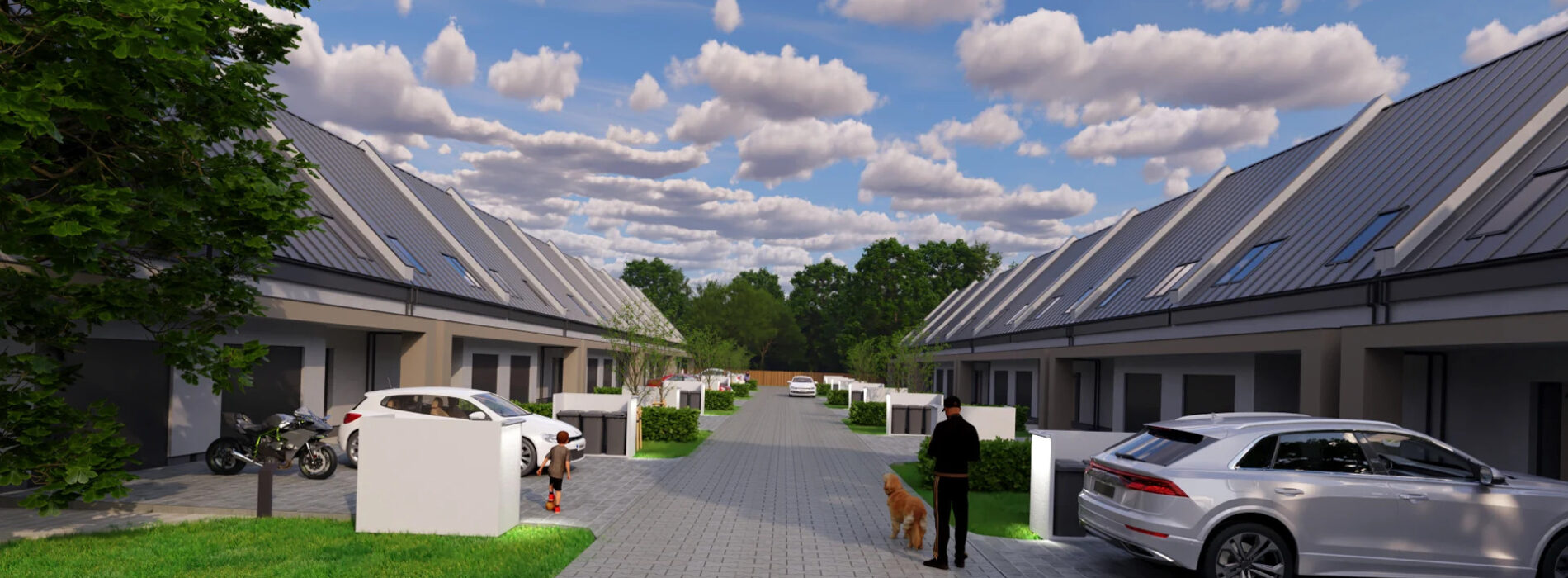 Nowy dom w zabudowie szeregowej blisko Ostrołęki – nowoczesne rozwiązania i wygoda w zasięgu miasta