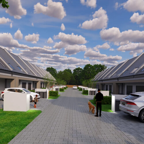 Nowy dom w zabudowie szeregowej blisko Ostrołęki – nowoczesne rozwiązania i wygoda w zasięgu miasta